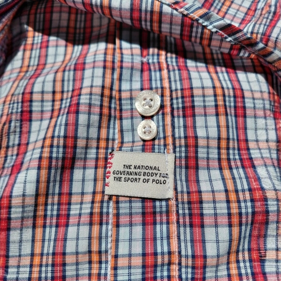 U.S. Polo Assn. Red and White Casual Button Down Shirt - Picture 8 of 9